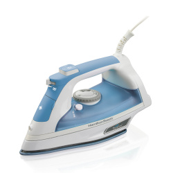 Hamilton Beach Plancha de Vapor Vertical 19702-MX, 1200W, 0.4 Litros, Blanco/Azul 