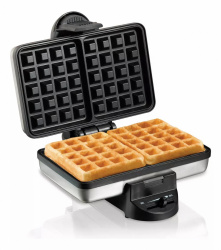 Hamilton Beach Waflera 26009, 2 Porciones, 700W, Plata/Negro 