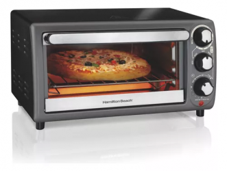 Hamilton Beach Horno Eléctrico Tostador 31148, Negro/Gris 
