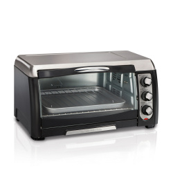 Hamilton Beach Horno Eléctrico 31330D, Negro/Plata 