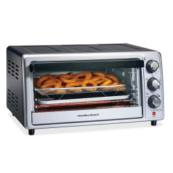Hamilton Beach Horno Eléctrico Tostador/Freidor de Aire 31416, 1500W, Plata 