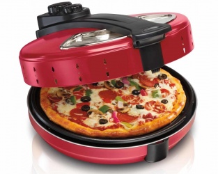 Hamilton Beach Pizza Maker de 12'', Negro/Rojo 