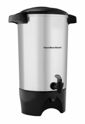 Hamilton Beach Cafetera C40515, 42 Tazas, Negro/Acero inoxidable 