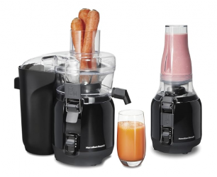Hamilton Beach Extractor de Jugos 67970, 800W, 2 Velocidades, Negro 