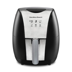 Hamilton Beach Freidora de Aire, 3.2 Litros, Plata/Negro 