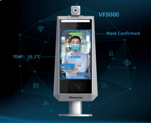 Hanvon Control de Acceso con Mascarilla y Detección de Fiebre VF9000, 10.000 Usuarios, RS-485 