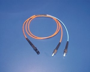Hellerman Cable Fibra Óptica Multimode 2x ST Macho - MT-RJ Macho, 3 Metros, Naranja 