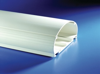 Hellermann Canaleta de PVC sin Tapa, 2.4 Metros, Blanco 