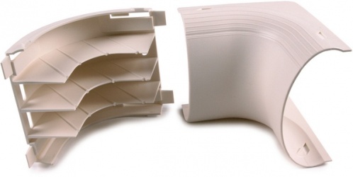 Hellermann Tyton Esquina para Canaleta MCRFW-IE, Blanco 