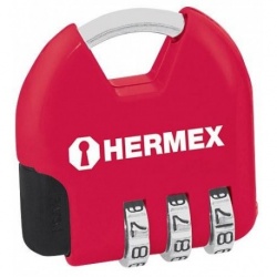Hermex Candado de Combinación, 4mm, 1 Pieza, Negro/Rojo 