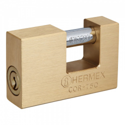 Hermex Candado Antipalanca COR-75Q, 75mm, Latón 