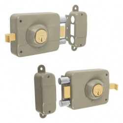 Hermex Cerradura de Sobreponer CS-90D, Derecha, 2 Barras, Gris 