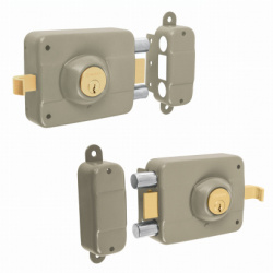 Hermex Cerradura de Sobreponer CS-90I, Izquierda, 2 Barras, Gris 