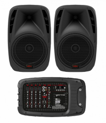 HH Bafles Amplificado VRC-210, Bluetooth, Inalámbrico, 2 Canales, 500W RMS, USB, Negro 