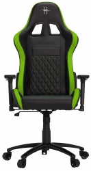 HHGears Silla Gamer XL-500, hasta 130Kg, Negro/Verde 
