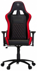 HHGears Silla Gamer XL-500, hasta 130Kg, Negro/Rojo 