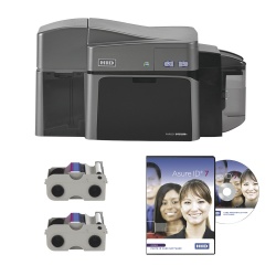 HID DTC1250e, Kit de Impresora de Credenciales Doble Cara, 300 x 300DPI, USB 2.0, Negro/Gris 
