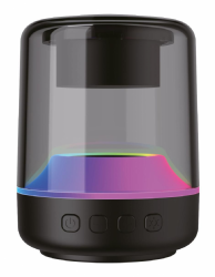 Highlink Bocina Portátil Rainbow Speaker, Bluetooth, Inalámbrico, 5W RMS, USB, Negro 