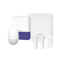 Hikvision Kit Sistema de Alarma AXPRO-KIT-GSM, Inalámbrico, 48 Zonas de Alarma, 1 Sensor de Movimiento, 2 Sensores Puerta/Ventana, con Panel de Control  