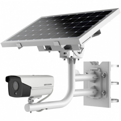 Hikvision Cámara IP Bullet IR para Exteriores DS-2XS6A25G0-I/CH20S40/K, Alámbrico, 1920 x 1080 Pixeles, Día/Noche ― Incluye Panel Solar, Batería de Respaldo, Montaje de Poste, Brazo para Cámara y Panel 