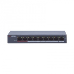 Switch Hikvision Fast Ethernet DS-3E0109P-E/M(B), 8 Puertos PoE 10/100Mbps + 1 Puerto Uplink, 1.8 Gbps, 2000 Entradas - No Administrable 