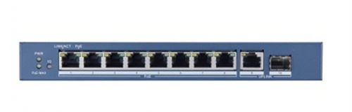 Switch Hikvision Gigabit Ethernet DS-3E0510P-E, 8 Puertos PoE 10/100/1000Mbps + 1 Puerto RJ-45 Uplink + 1 Puerto SFP Uplink, 20Gbit/s, 4000 Entradas - No Administrable 