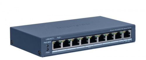 Switch Hikvision Fast Ethernet DS-3E1309P-EI/M, 8 Puertos PoE 10/100 Mbps + 1 Puerto Uplink, 30W, 3.6 Gbit/s, 8.000 Entradas - Administrable 