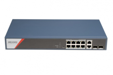 Switch Hikvision DS-3E1512HP-SI-8P2T2F, 8 Puertos Gigabit Ethernet 10/100/1000 4 x PoE 130W, 2 Puertos SFP, 24 Gbit/s, 8000 Entradas, Administrado  