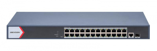 Switch Hikvision DS-3E1526P-EI, 24 Puertos Gigabit Ethernet 10/100/1000 24 x PoE+ 300W, 1 Puertos SFP, 56 Gbit/s, 8000 Entradas, Administrado  