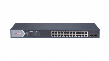 Switch Hikvision Gigabit Ethernet DS-3E1526P-SI, 24 Puertos PoE+ 10/100/1000 + 2 Puertos SFP Uplink, 370W, 52 Gbit/s, 8.000 Entradas - Administrable 