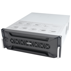 Hikvision NVR de 128 Canales DS-96128NI-I24 para 24 Discos Duros, 1x USB 2.0, 4x RJ-45, Negro 