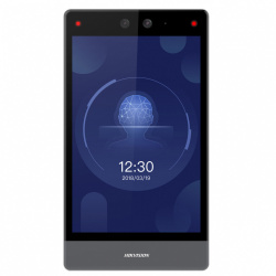 Hikvision Terminal de Reconocimiento Facial Ultra, RFID Dual, 100.000 Usuarios, Negro/Gris 