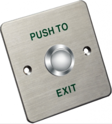 Hikvision Botón de Salida DS-K7P01, Alámbrico, Acero Inoxidable 