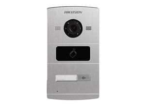 Hikvision Frente de Calle IP DS-KV8102-IM, Lector de Tarjetas, Altavoz, Aluminio - Solo Compatible con PoE DS-KAD606N 