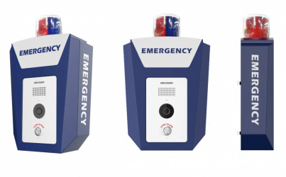 Hikvision Estación de Alarma de Pánico DS-PEA22-B(B), Alámbrico, Estrobo Azul/Rojo 