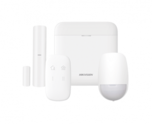 Hikvision Kit Sistema de Alarma AXP RO con GSM, Inalámbrico - Incluye 1 Hub/2 Sensores PIR/3 Contactos Magnéticos mini/1 Control Remoto/1 Sirena 