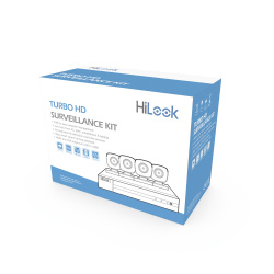 Hikvision Kit de Vigilancia HiLook HL28LQKITS-M de 4 Cámaras CCTV Bullet y 8 Canales, con Grabadora, Fuente de Poder y Cables 