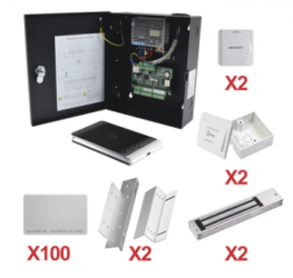 Hikvision Kit Lector de Tarjeta Inteligente DS-K1F100-D8E, MIFARE/EM, Negro/Gris 