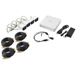 Hikvision Kit de Vigilancia KIT7204BP de 4 Cámaras CCTV Bullet y 4 Canales, con Grabadora 