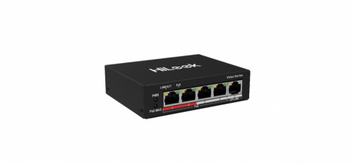 Switch HiLook Fast Ethernet NS-0105P-35(B), 4 Puertos Poe+ 10/100 Mbps + 1 Puerto Uplink, 35W, 1 Gbit/s, 1.000 Entradas - No Administrable 