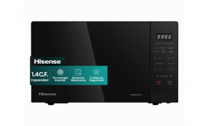 Hisense Horno de Microondas HMMS3411BMV, 1.4 Pies Cúbicos, 1100W, 34 Litros, Negro 