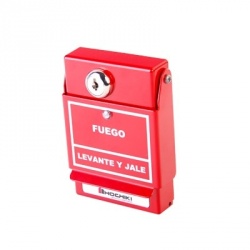 Hochiki Estación de Palanca para Alarma de Incendio DC-PAM-SKLL-PS, Rojo 