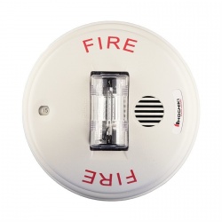 Hochiki Sirena con Estrobo HCC-24CW, Inalámbrico, 24VDC, Blanco 