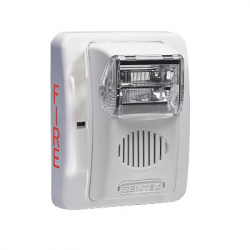 Hochiki Sirena con Estrobo HEC3-24WW, Inalámbrico, 100dB, Blanco 