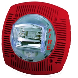 Hochiki Sirena con Luz Estroboscópica, Alámbrico, 87.9dB, Rojo 