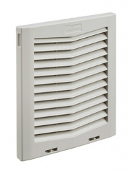 Hoffman Rejilla para Respiración de Gabinete con Filtro, Gris 