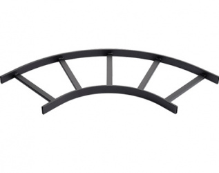 Hoffman Kit de Estante Curvo 90 ° para Rack Tipo Escalera, Acero, Negro 