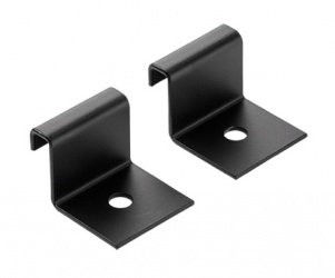 Hoffman Soporte de Pared Vertical para Canaletas, Negro, 2 Piezas 