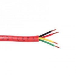 Honeywell Bobina de Cable para Alarma de Incendios 4101-1104/1000, 4 Conductores, 305 Metros, Rojo 
