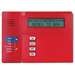 Honeywell Teclado Alfanumérico de 2 Lineas 6160CR-2, 16 Caracteres Cada Una, Rojo 